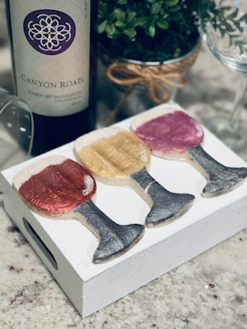 Wine Glasses Set Bath Cookies